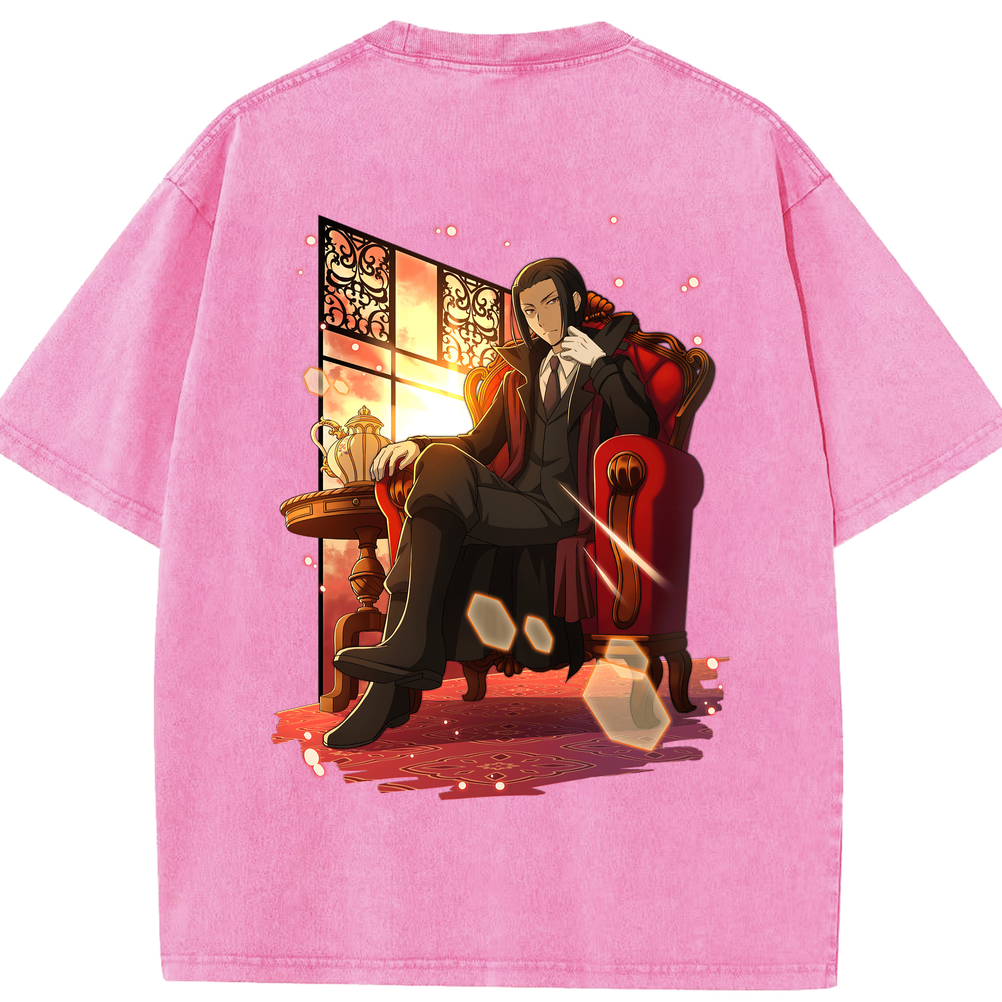 （画像用） 文豪ストレイドッグス Bungo Stray Dogs 綿100% ヴィンテージ風 半袖Tシャツ（背面プリント）